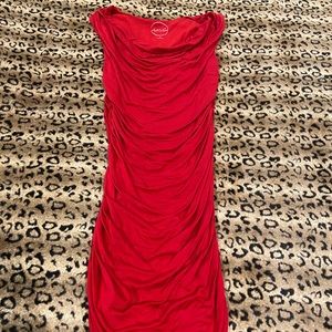 Inc Red Super Sexy Ruched Dress